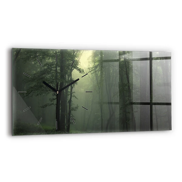 Horizontale Uhr mit motiv Nebliger Wald am Morgen