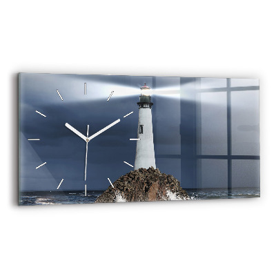 Horizontale Uhr mit motiv Leuchtturm