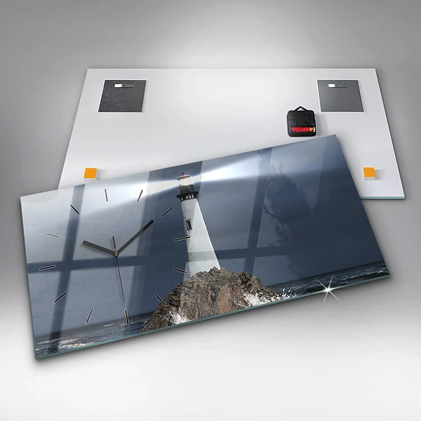 Horizontale Uhr mit motiv Leuchtturm
