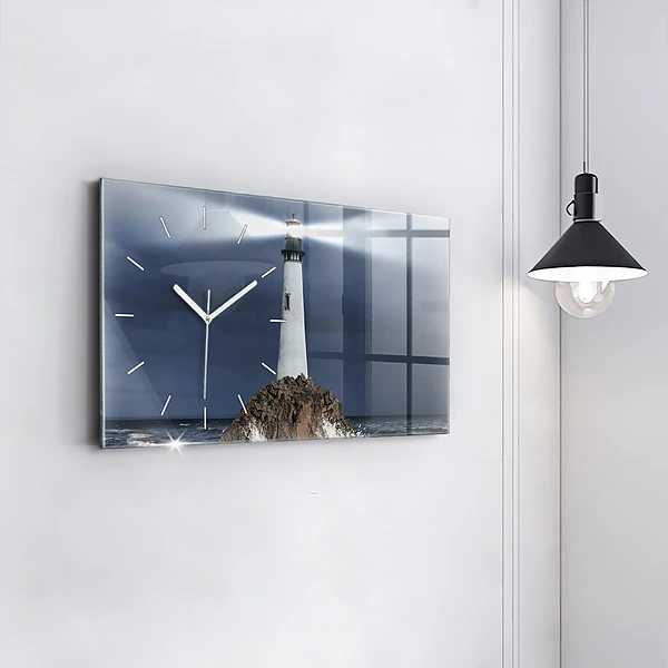 Horizontale Uhr mit motiv Leuchtturm