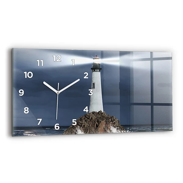 Horizontale Uhr mit motiv Leuchtturm