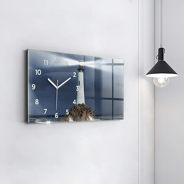 Horizontale Uhr mit motiv Leuchtturm