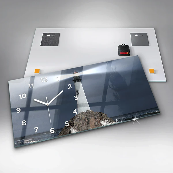 Horizontale Uhr mit motiv Leuchtturm