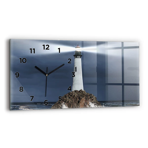 Horizontale Uhr mit motiv Leuchtturm