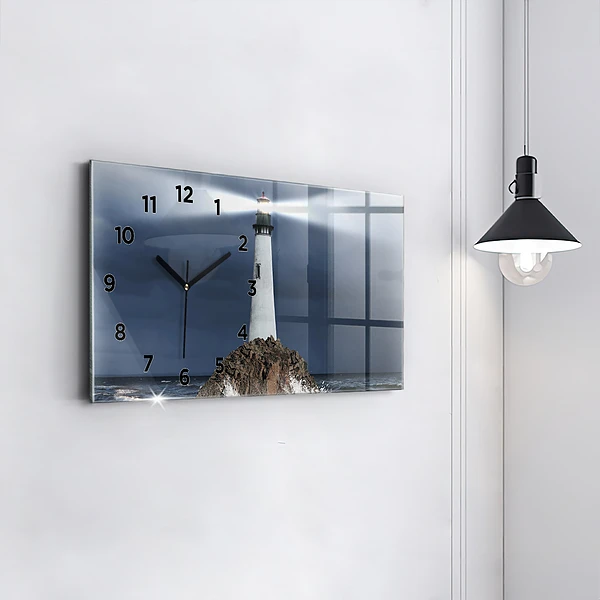 Horizontale Uhr mit motiv Leuchtturm