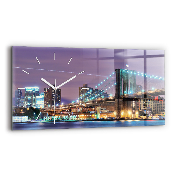 Horizontale Uhr Brooklyn Bridge und East River