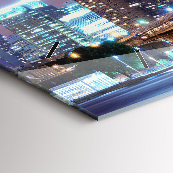 Horizontale Uhr Brooklyn Bridge und East River