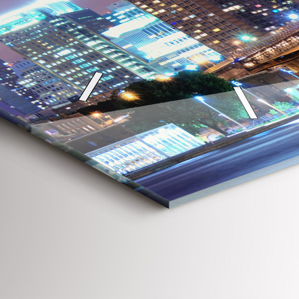 Horizontale Uhr Brooklyn Bridge und East River