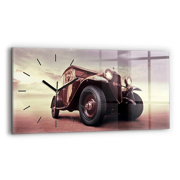 Horizontale Uhr mit motiv Oldtimer