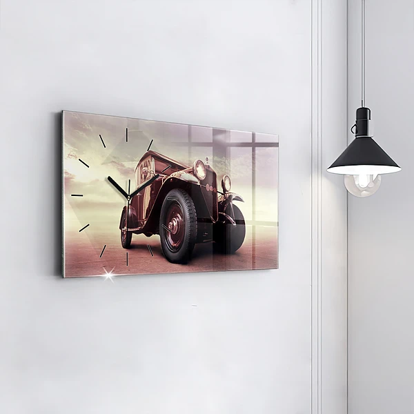 Horizontale Uhr mit motiv Oldtimer
