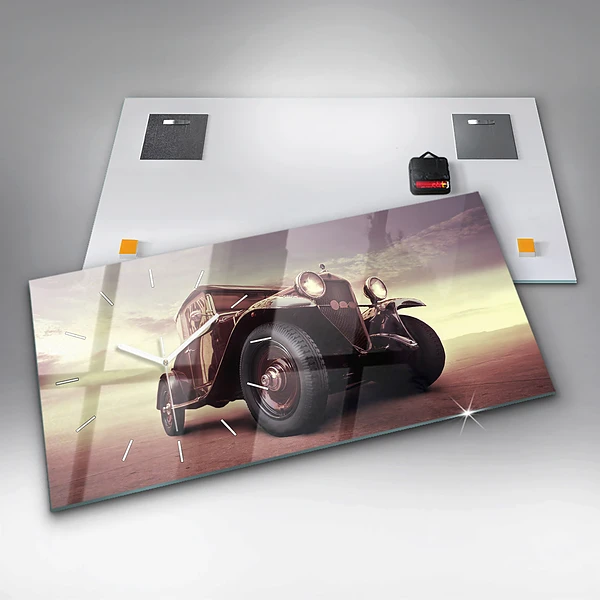 Horizontale Uhr mit motiv Oldtimer