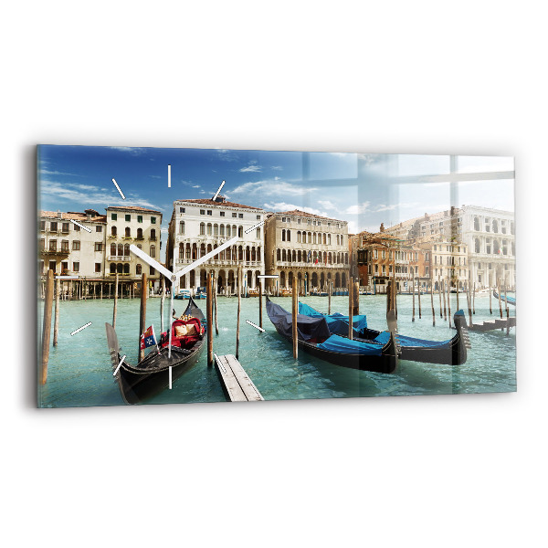 Horizontale Uhr mit motiv Gondeln Venedig Italien