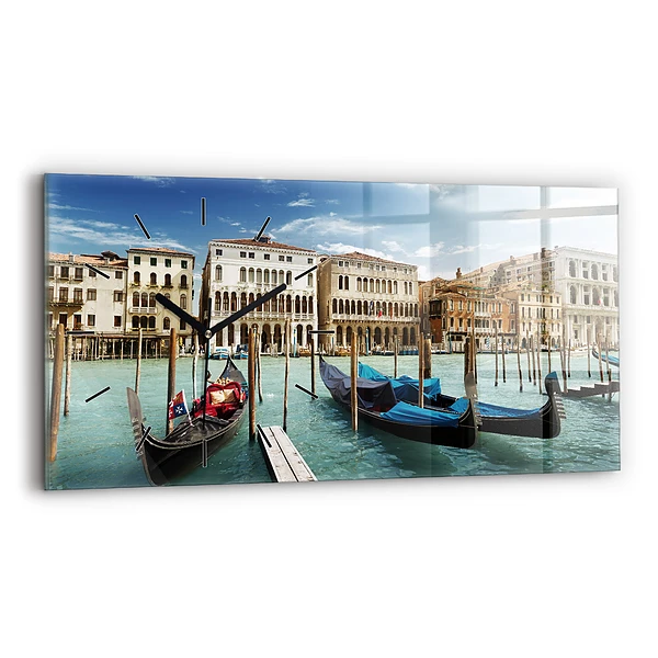 Horizontale Uhr mit motiv Gondeln Venedig Italien