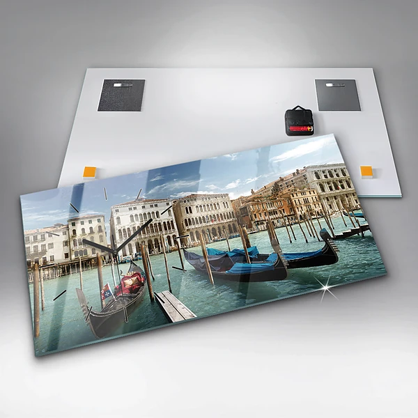 Horizontale Uhr mit motiv Gondeln Venedig Italien
