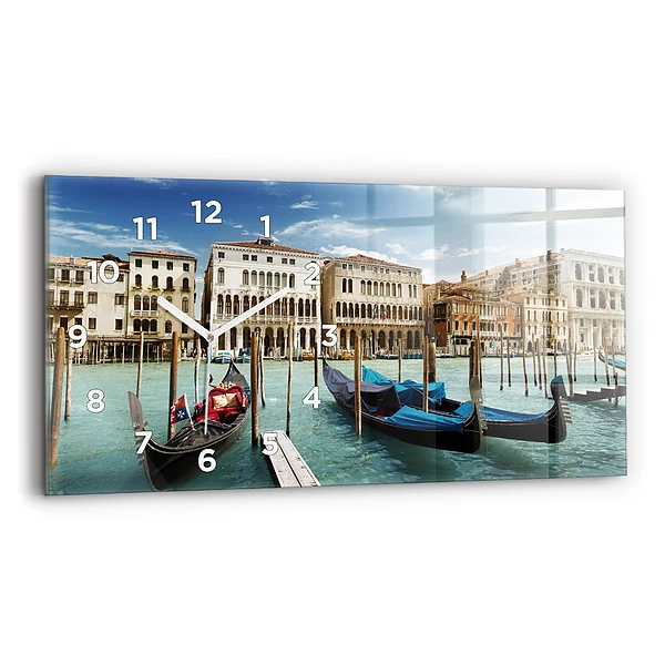 Horizontale Uhr mit motiv Gondeln Venedig Italien