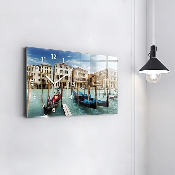 Horizontale Uhr mit motiv Gondeln Venedig Italien
