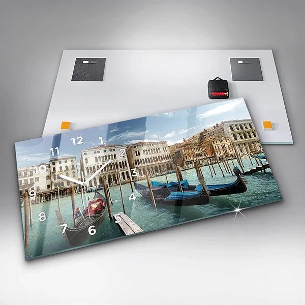 Horizontale Uhr mit motiv Gondeln Venedig Italien