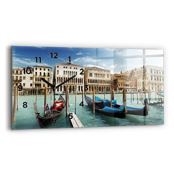 Horizontale Uhr mit motiv Gondeln Venedig Italien