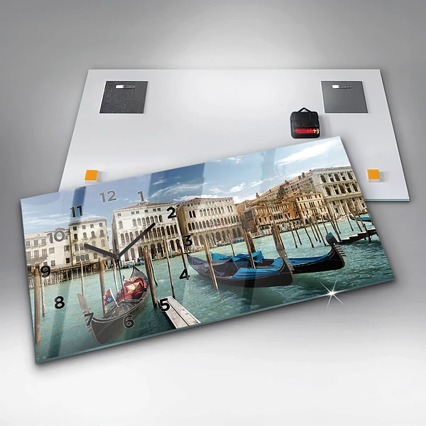 Horizontale Uhr mit motiv Gondeln Venedig Italien
