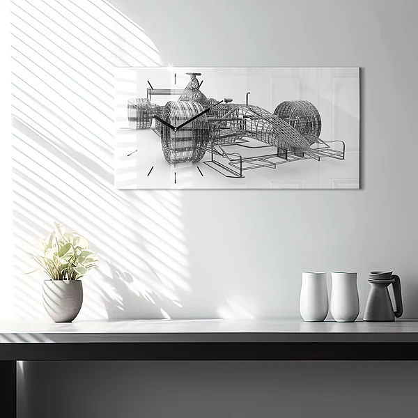 Horizontale Uhr Aufbau des F1-Wagens
