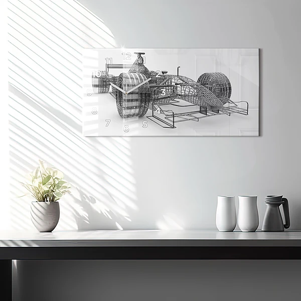 Horizontale Uhr Aufbau des F1-Wagens