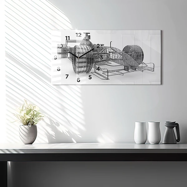 Horizontale Uhr Aufbau des F1-Wagens