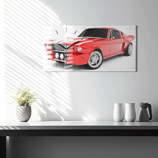 Horizontale Uhr mit motiv Sportwagen