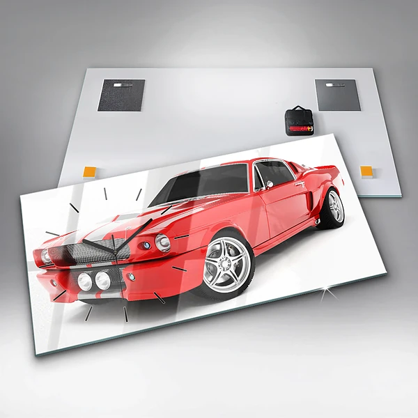Horizontale Uhr mit motiv Sportwagen