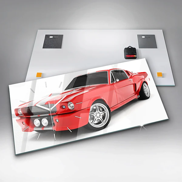 Horizontale Uhr mit motiv Sportwagen