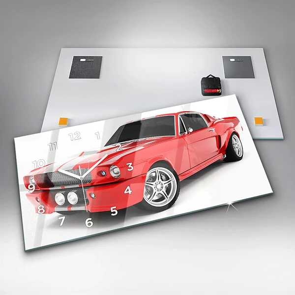 Horizontale Uhr mit motiv Sportwagen