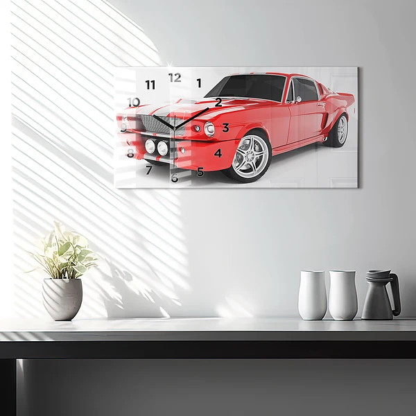 Horizontale Uhr mit motiv Sportwagen
