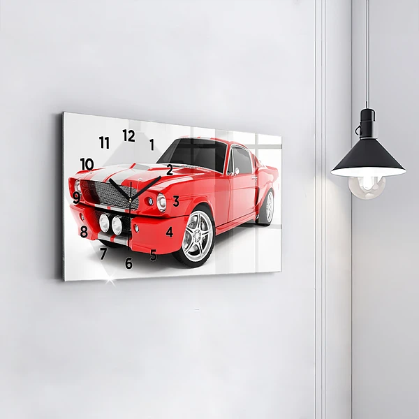 Horizontale Uhr mit motiv Sportwagen