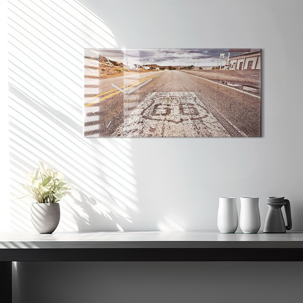 Horizontale Uhr Route 66 Straße USA