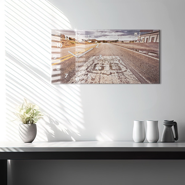 Horizontale Uhr Route 66 Straße USA