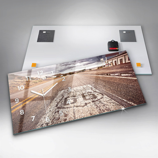Horizontale Uhr Route 66 Straße USA