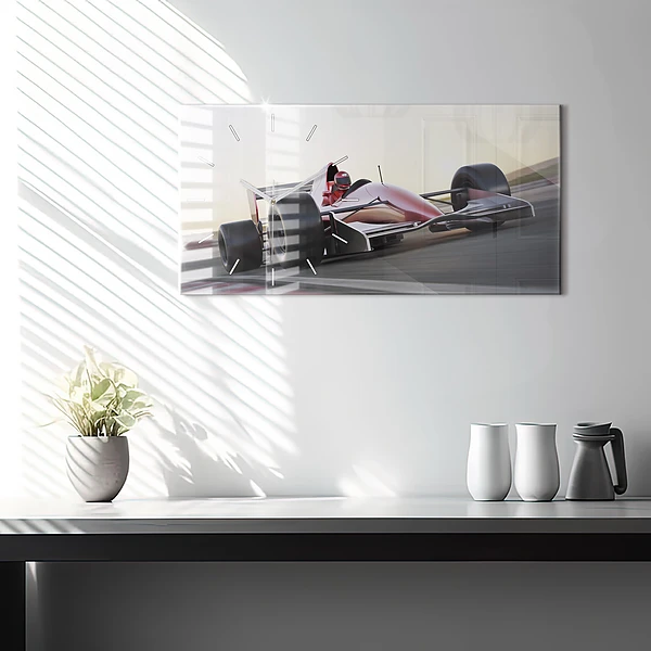 Horizontale Uhr mit motiv Sportlicher Rennwagen