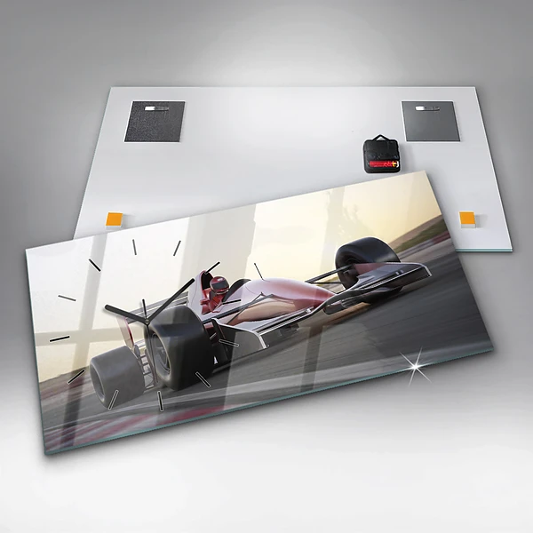 Horizontale Uhr mit motiv Sportlicher Rennwagen