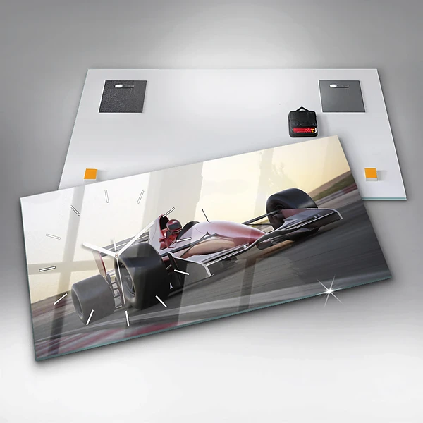 Horizontale Uhr mit motiv Sportlicher Rennwagen