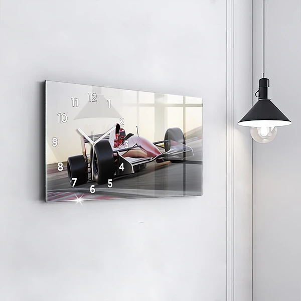 Horizontale Uhr mit motiv Sportlicher Rennwagen