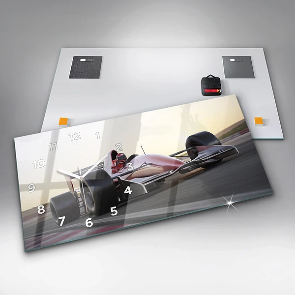 Horizontale Uhr mit motiv Sportlicher Rennwagen