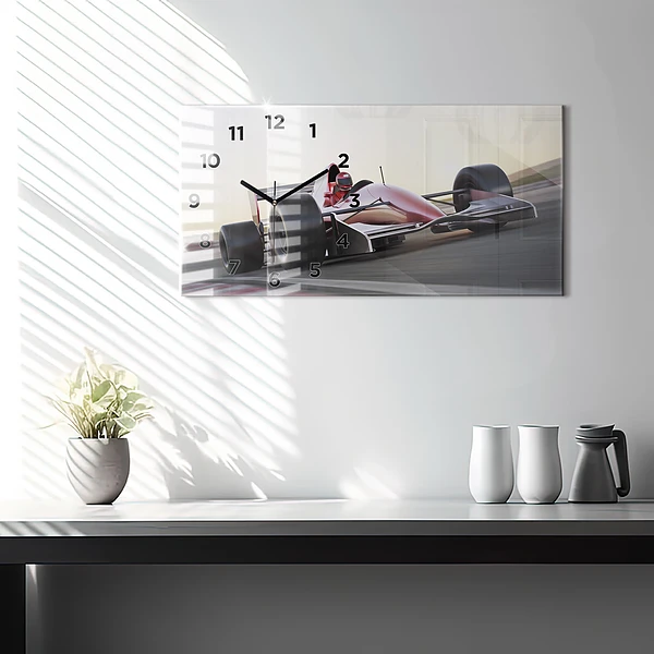 Horizontale Uhr mit motiv Sportlicher Rennwagen