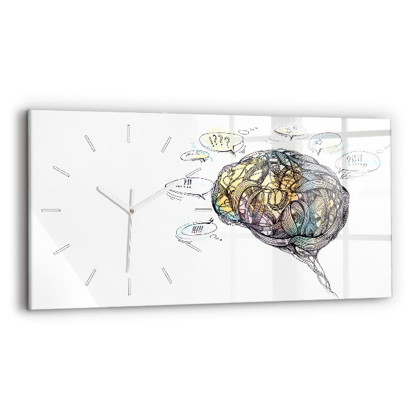 Horizontale Uhr mit motiv Künstlerische Darstellung des Gehirns