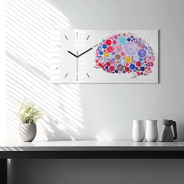 Horizontale Uhr Bunte abstrakte Illustration