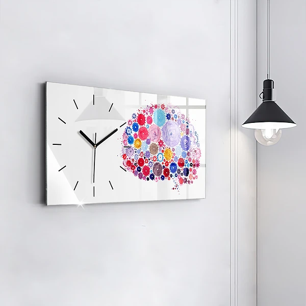 Horizontale Uhr Bunte abstrakte Illustration