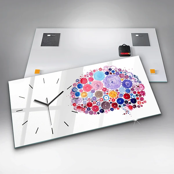 Horizontale Uhr Bunte abstrakte Illustration
