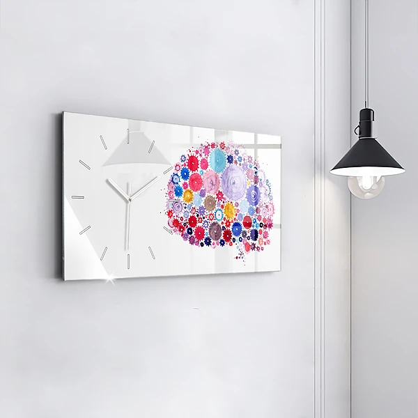 Horizontale Uhr Bunte abstrakte Illustration