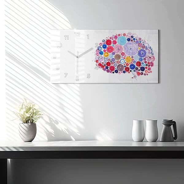 Horizontale Uhr Bunte abstrakte Illustration