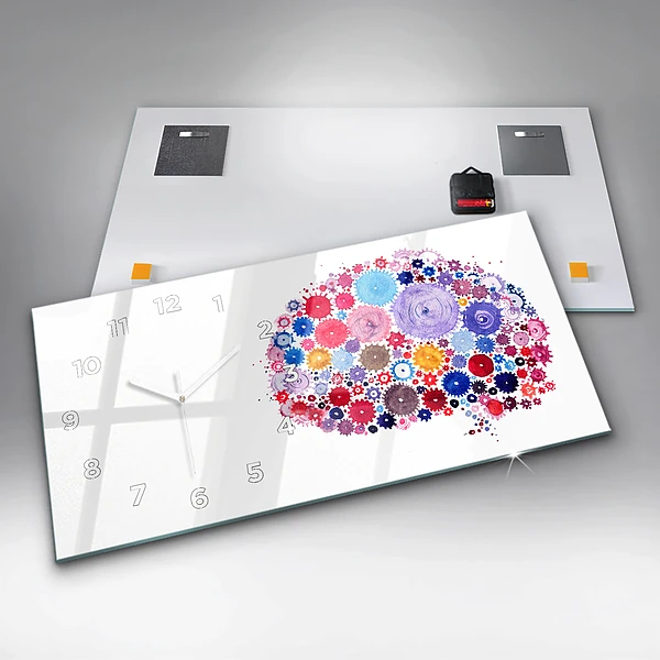 Horizontale Uhr Bunte abstrakte Illustration