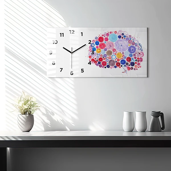 Horizontale Uhr Bunte abstrakte Illustration