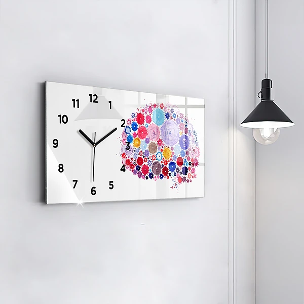 Horizontale Uhr Bunte abstrakte Illustration